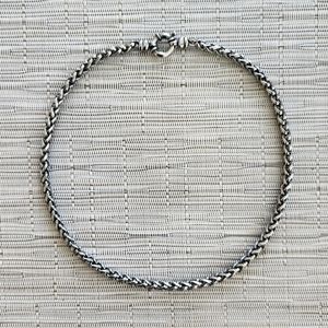 STERLING SILVER WHEAT BRAIDED CHAIN